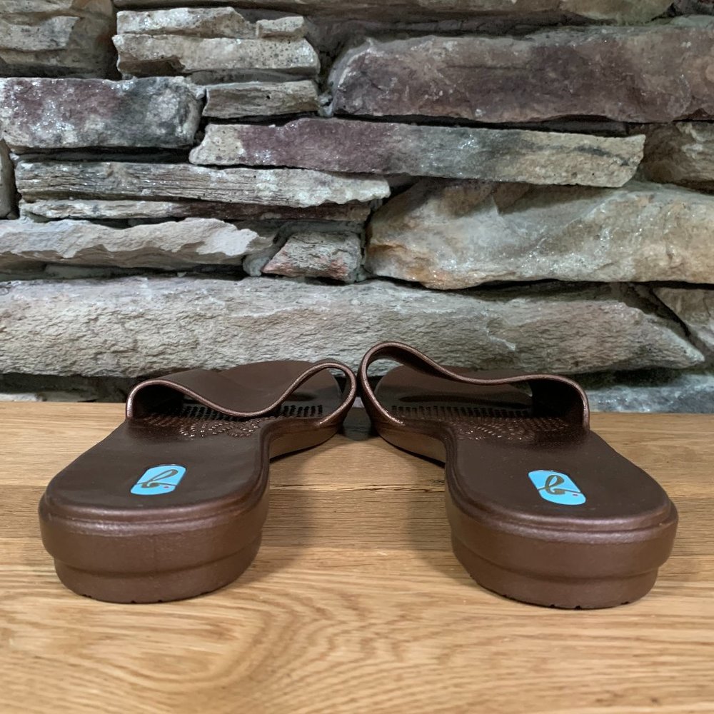 Oka B Okabashi Copper Sandals Slides Block Heel Vegan… Gem